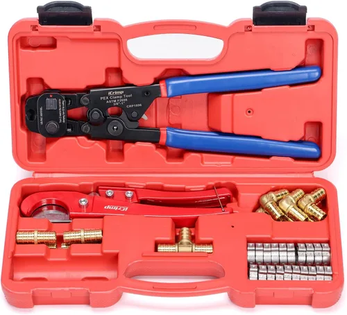 Miniatura 11 de iCrimp Herramienta de trinquete PEX con función de extracción para abrazadera de acero inoxidable de 3/8 pulgadas, 1/2 pulgadas, 3/4 pulgadas, 1