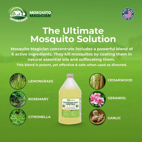 Miniatura 4 de Mosquito Magician Pulverizador de extremo de manguera con concentrado líquido de 1 galón – Asesino de mosquitos al aire libre, rociador de patio