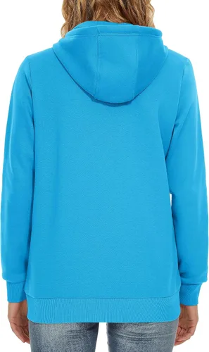 Miniatura 2 de TACVASEN Sudaderas con capucha y cremallera para mujer, ligera, de rizo francés, con cremallera completa y bolsillos