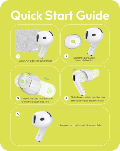 Miniatura 6 de Gcioii - 3 pares de cubiertas de almohadillas para AirPods 4 [encaja en el estuche], almohadillas de silicona antideslizantes y antiarañazos