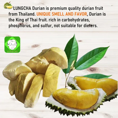 Miniatura 4 de Durian King of Fruit - Durian Monthong fresco liofilizado al vacío, hecho de fruta real, 1.76 oz o 1.75 onzas, paquete de 2
