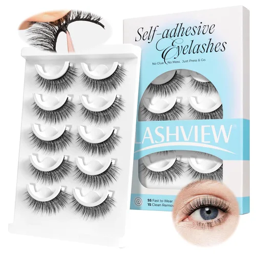 Miniatura 17 de Lashview Ellipse Extensiones de pestañas planas de 0.15 mm, rizo C de 0.31-0.59 pulgadas, negro visón, pestañas individuales, súper mate