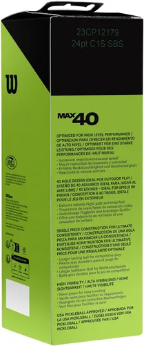 Miniatura 2 de WILSON Max 40 - Pelota de pickleball para exteriores, 3 bolas, color verde