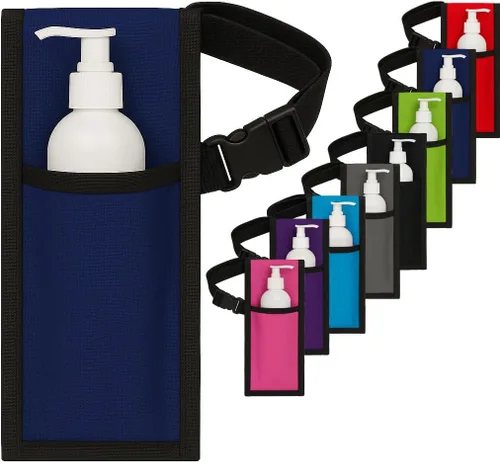 Miniatura 13 de Royal Massage Funda para botella de aceite con correa ajustable, cintura o bolsa de hombro manos libres para terapeutas, se adapta a la mayoría