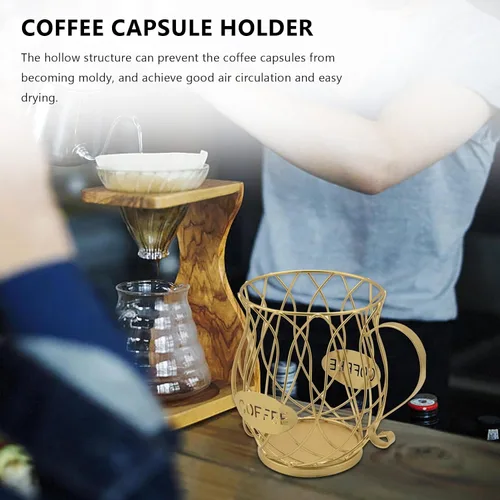 Miniatura 5 de Cesta de almacenamiento de cápsulas de café,Soporte de encimera