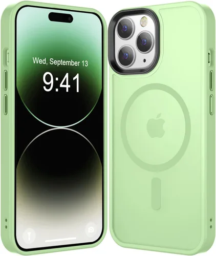 Miniatura 168 de Fuerte magnético para iPhone 11, compatible con Magsafe, [resistente a caídas de 13 pies] Funda trasera translúcida mate con sensación de piel