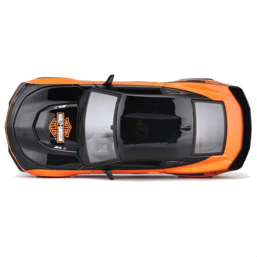 Miniatura 7 de Maisto 1:24 H-D Custom - Chevrolet Camaro ZL1 2017, Negro/Naranja