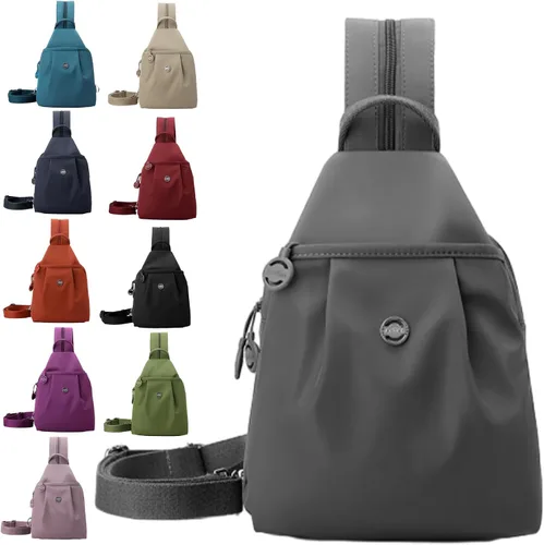 Miniatura 11 de Bolsa impermeable de 2 vías, bolsa de hombro convertible Oxford de gran capacidad, bolsa cruzada para mujer, mochila de viaje, Negro -, Mediana