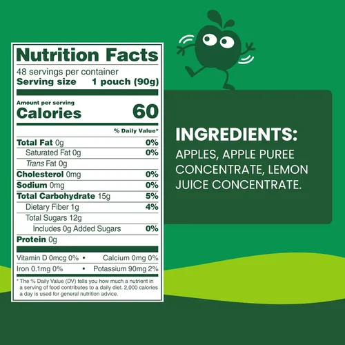Miniatura 3 de GoGo squeeZ - Puré de manzana, sin gluten, vegano, puré de manzana sin azúcar, se puede volver a cerrar, bolsas sin BPA