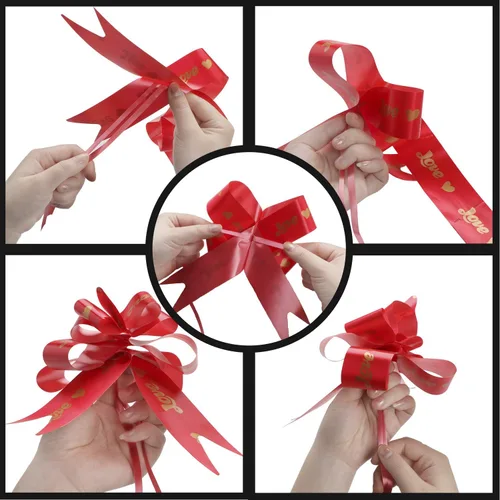 Miniatura 4 de Kolewo4ever Paquete de 20 Bolsas de Canasta de San Valentín Conjunto de Lazos de Tirar 30 X 44 pulgadas 10 Paquete de Bolsas de Embalaje Envoltura