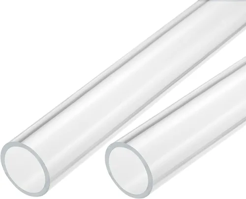 Miniatura 31 de MECCANIXITY Tubo acrílico transparente rígido redondo 18mm (0.7") ID 0.866 in (7/8") OD 14" para lámparas y linternas, sistema de refrigeración por