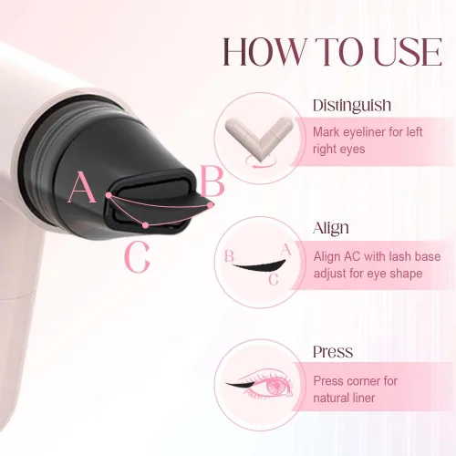 Miniatura 3 de AIIONP Sello delineador de ojos de una pieza, 2025 mejorado para alas perfectas, herramienta de delineadores de ojos impermeable, delineador de ojos