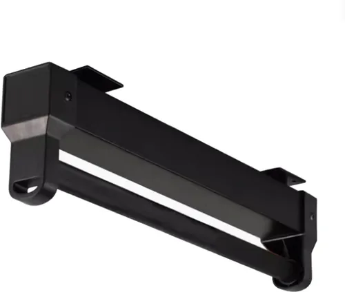 Barra de valet extraíble para armario, barra retráctil de 55.1 lbs, organizador deslizante de aleación de aluminio, percha extensible de pista Negro