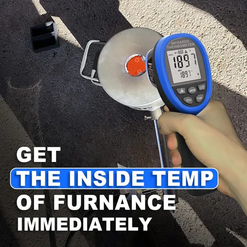Miniatura 7 de AIOMEST Termómetro infrarrojo digital – Pistola de alta temperatura sin contacto AI-1500 Medidor de temperatura de pirómetro infrarrojo -58 ~ 2732 ℉