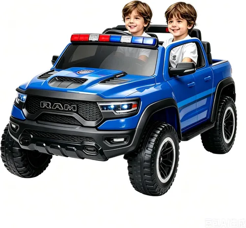 FINITO Auto eléctrico de 24 V para niños, automóvil eléctrico 4WD, con control remoto, luces LED, reproductor de música y funcionalidad Bluetooth,
