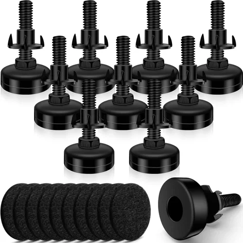 Juego de 10 patas niveladoras ajustables para muebles, niveladores de patas ajustables para armarios, sofás, mesas, sillas, ajustador de altura