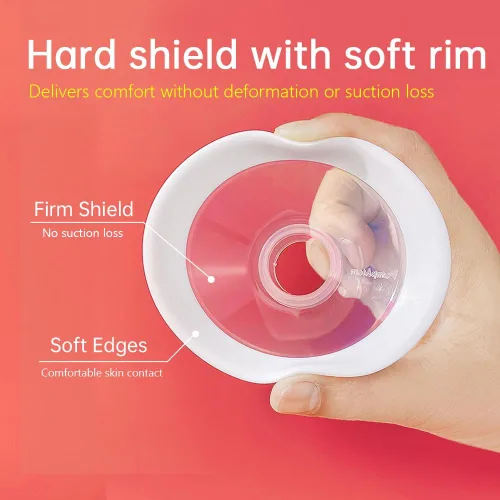 Miniatura 3 de PumpMom-us Protectores de pecho de brida ovalada de 0.945 in compatibles con piezas de extractor de leche Medela, recambio de brida para bomba