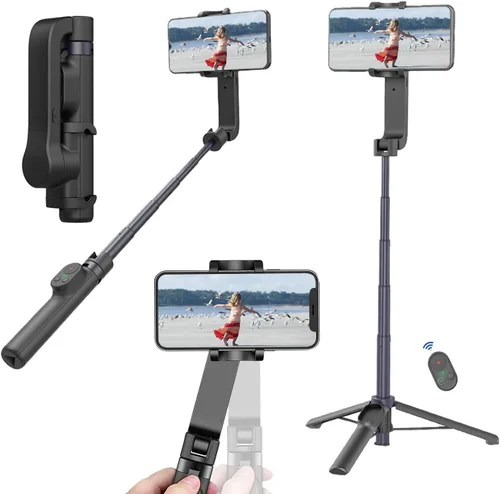 Estabilizador de cardán para selfie, soporte para teléfono con trípode remoto inalámbrico, 1 eje, portátil, cardán para Tiktok Vlog Youtuber
