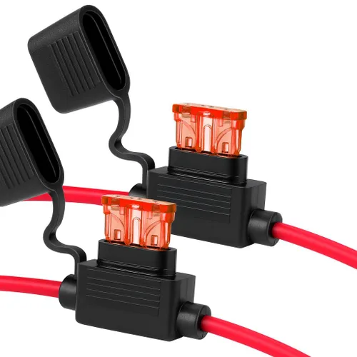 Miniatura 7 de MGI SpeedWare Fusible de hoja ATO ATC de 15 amperios con arnés de portafusibles en línea de 14 AWG (paquete de 2)