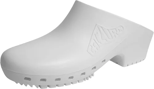 Miniatura 22 de CALZURO Zuecos de Trabajo Clásicos Sin Agujeros - Zuecos de Enfermería Unisex - Zapatos Antideslizantes - Zapatos de Cocina de Goma Autoclavables