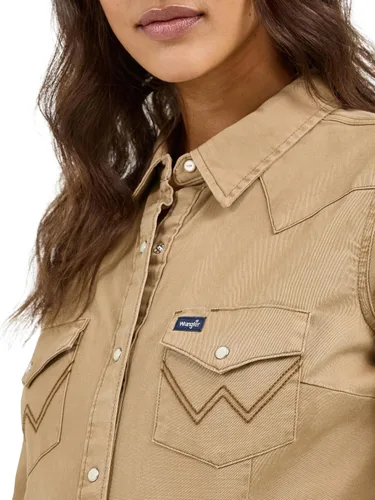 Miniatura 2 de Wrangler Camisa de mezclilla vintage con broches para mujer