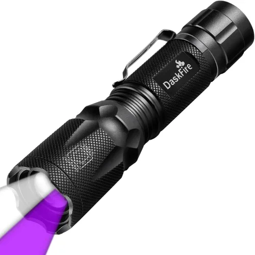 Miniatura 8 de Kit de Linterna de Luz Negra DaskFire, 2 en 1 LED UV 395nm con 500LM de Destacado, 4 Modos, Antorcha Ultravioleta para Detección de Orina