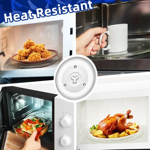 Miniatura 5 de Plato de vidrio para microondas de 10.6" compatible con microondas Hamilton Beach de 0.9 pies cúbicos. Reemplazo de la placa de vidrio MP-P23