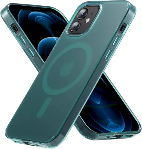 Funda magnética fuerte para iPhone 12 y iPhone 12 Pro [compatible con MagSafe] [probada contra caídas de grado militar] a prueba de golpes, funda