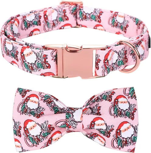 Miniatura 26 de Collar para perros - Rugby con flores Collar para mascotas con lazos para perros Corbatin para mascotas Collar para perros ajustable Collar