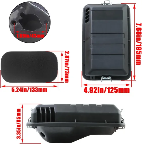 Miniatura 3 de KIKITE Caja de filtro de aire para generador de 196 cc, 212 cc, conjunto de cubierta para filtro de aire 3000, 3500, 4000, 4500 W, caja de filtro