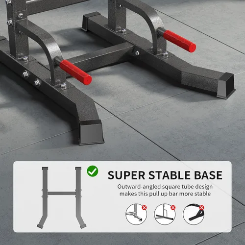 Miniatura 4 de SogesHome Power Tower Pull Up Bar Dip Stand, 10 Adjustable Height Free Standing Assistive Trainer Dip Station, Multi-Function Strength Training