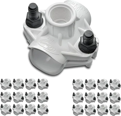Miniatura 2 de Dawn Industries 125C, 1-1/4 pulgadas en T de sillín x 1/2" FPT, sillines de plástico KwikSeal Poliy, fabricado en Estados Unidos (1 unidad)