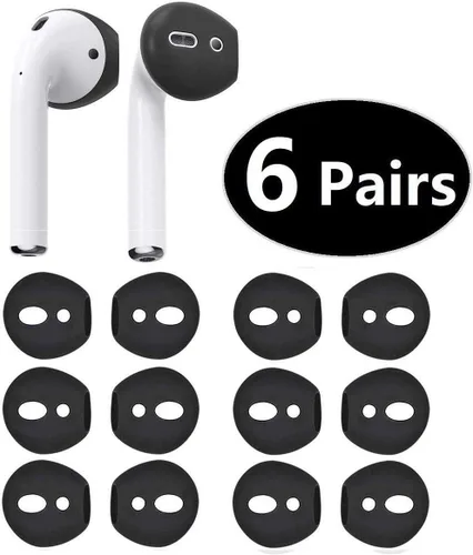Miniatura 7 de JNSA Fundas para AirPods compatibles con AirPods 2/AirPods 1/EarPods, auriculares antideslizantes ultrafinos de silicona, 6 pares, 6 pares de 6 6