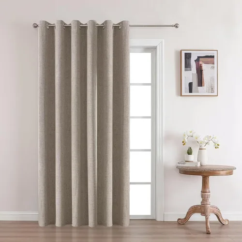 Miniatura 34 de Joydeco Cortinas opacas de 84 pulgadas de largo, 2 paneles burg, cortinas de oscurecimiento de habitación para dormitorio, cortinas térmicas Negro