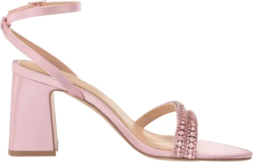 Miniatura 6 de Jewel Badgley Mischka Rosa - Sandalia de tacón con correas de piedras preciosas