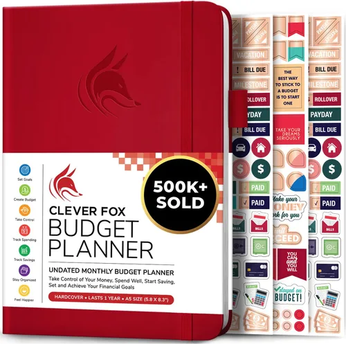 Miniatura 29 de Clever Fox Planificador de presupuesto de bolsillo, mini cuaderno de seguimiento de gastos. Organizador de presupuestos mensual, cuaderno