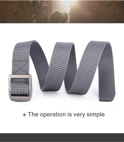 Miniatura 3 de Cinturón de trabajo de nailon para hombre de 1.5 pulgadas, cinturón de trabajo simple para uso diario
