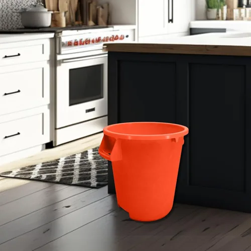 Miniatura 3 de SPARTA Bronco Contenedor de Basura Contenedor de Desechos, Contenedor de Basura Redondo para Eliminación, 10 Galones, Naranja, (Paquete de 6)