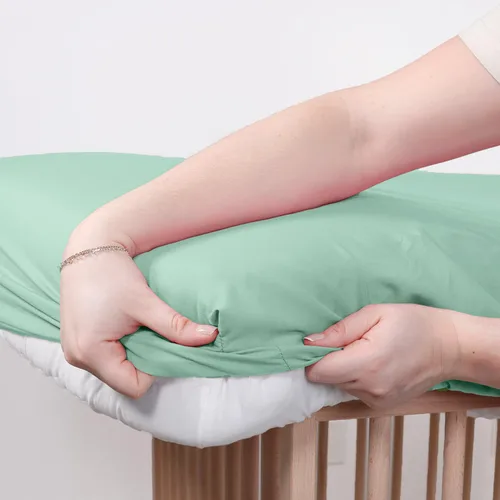 Miniatura 6 de The Peanutshell Sábanas de cuna, neutrales, juego de sábanas ajustables para cama de bebé, colchón de cuna de tamaño estándar, 52 x 28 pulgadas