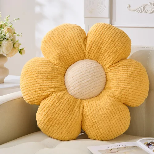 Miniatura 17 de Almohada de Flores, Linda Almohada Decorativa Cojín de Margaritas 15.75" Blanco Almohadas Decorativas para el Hogar para Cama, Sofá, Sillón