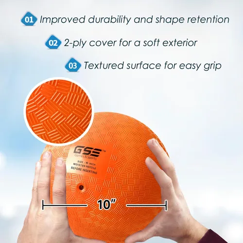 Miniatura 2 de GSE Games & Sports Expert Pelotas inflables para parque infantil, kickball, pelota de Dodge con rebote, balonmano. Ideal para 4 juegos de pelota