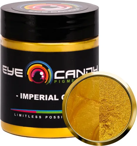 Miniatura 24 de Pigmentos Eye Candy Oro Mica en Polvo Premium - Kin Gold (25gr) - para Epoxi, Resina, Jabón, Pintura, Carpintería, Vaciado de Acrílico, Bombas
