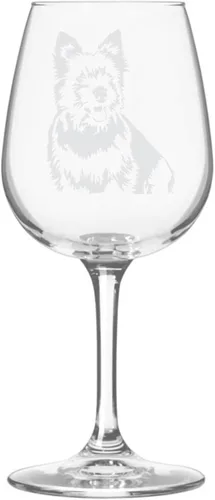 Miniatura 368 de Copa de vino de 12.75 onzas con diseño de perro grabado