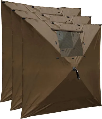 Miniatura 6 de Clam Paneles de viento y sol de ajuste rápido, paquete de 3 – Paredes laterales azul pizarra – Se adapta a viajeros, aventureros y escapes