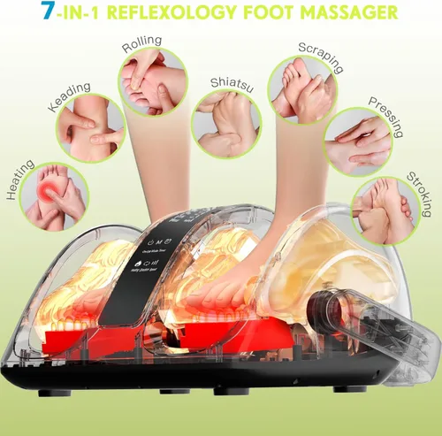 Miniatura 3 de CARESKYpro Masajeador de pies para neuropatía, elegible para FSA HSA, masajeador de pies con calor, 3 niveles de calentamiento para circulación