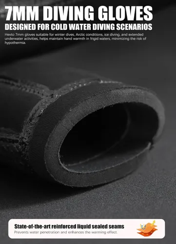 Miniatura 2 de Hevto Guantes de neopreno de 0.118 pulgadas y 0.197 pulgadas para hombres y mujeres, guantes de buceo GBS para mantener el calor en agua fría