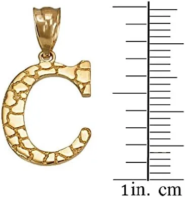 Miniatura 2 de Colgante de oro amarillo de 14 quilates con letra inicial del alfabeto