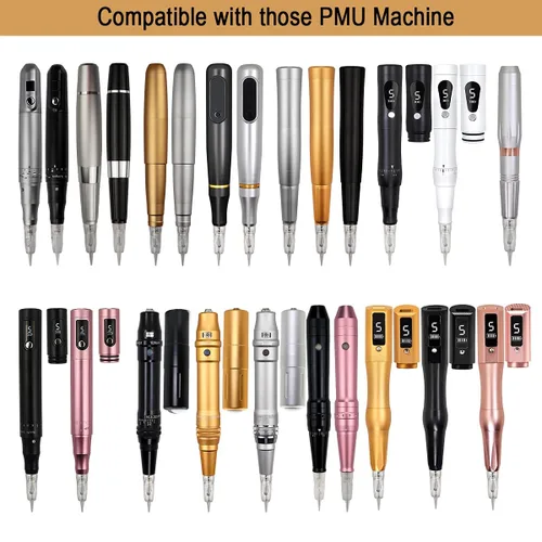 Miniatura 7 de Guapa Agujas de cartucho de maquillaje permanente, agujas desechables para tatuaje, 1P 3P, se adapta a la máquina de maquillaje permanente