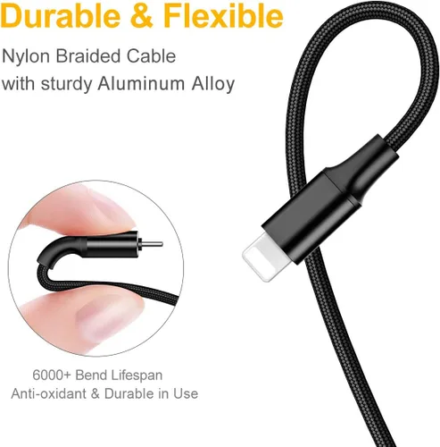 Miniatura 6 de Puxnoin Cable de carga múltiple, paquete de 2 cables de carga 4 en 1 de 4 pies para múltiples dispositivos, cable de carga universal trenzado