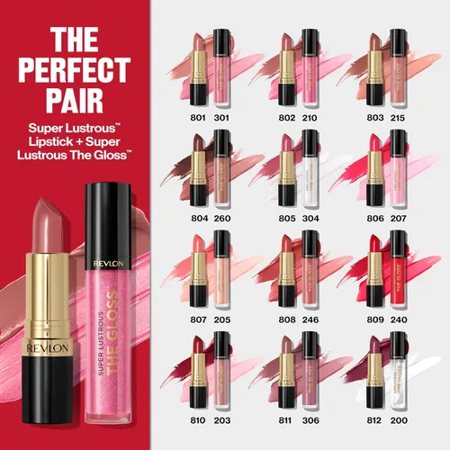 Miniatura 8 de Brillo de labios Revlon súper brillante, 0.13 onzas líquidas. 207 Cielo rosa